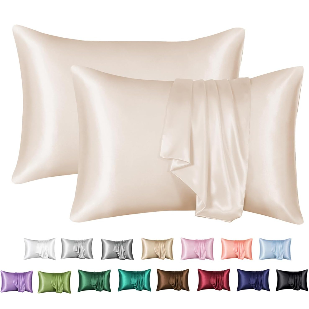Satin Pillowcase Silk - 2 Pack Satin Pillowcase for Hair