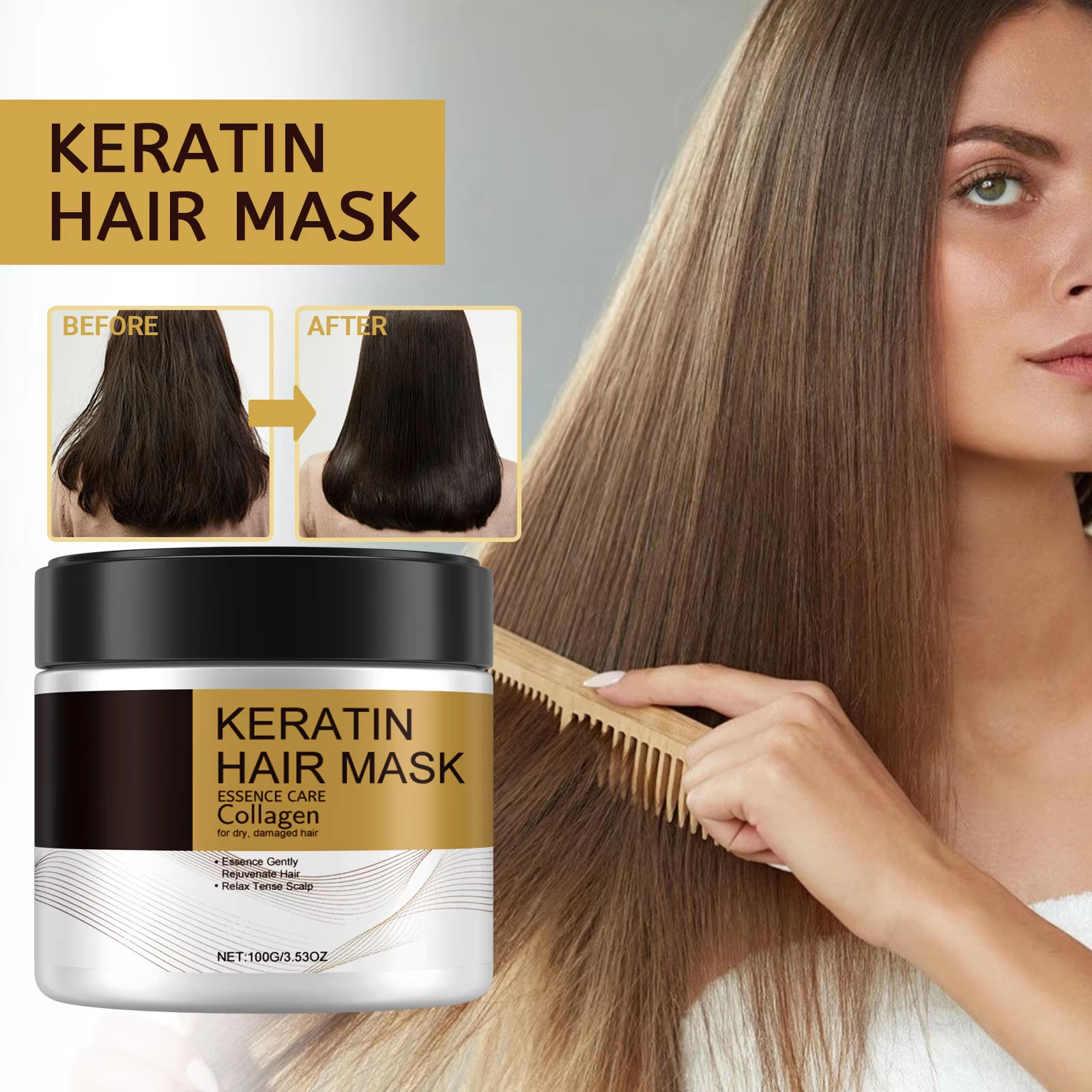 Hair Care Orange - Keratin Care Hair Mask Deep Nourishing