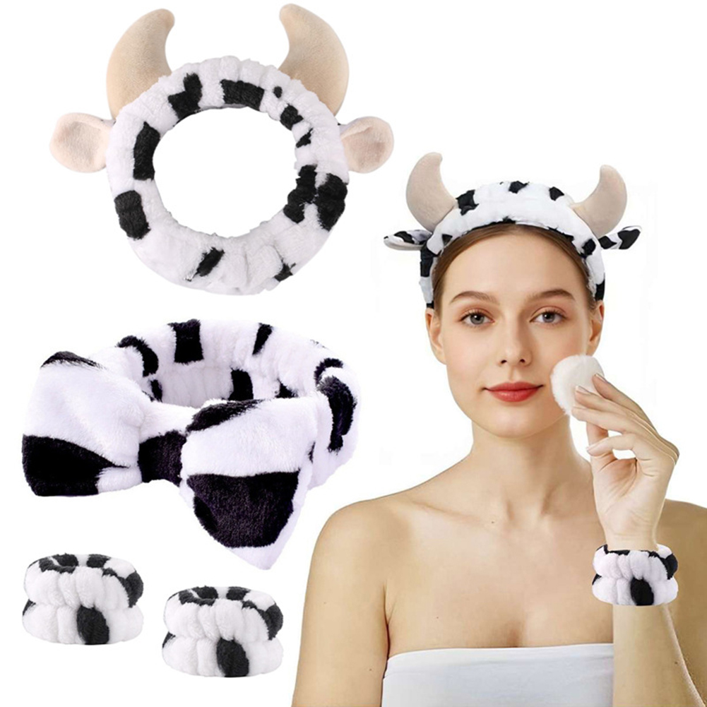 Hair Care China - 4pcs 3D Cow Headband Super Cute