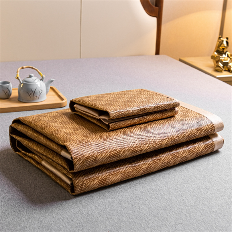 Satin Pillowcase Silk - Cooling Mat Bamboo Summer Mat and