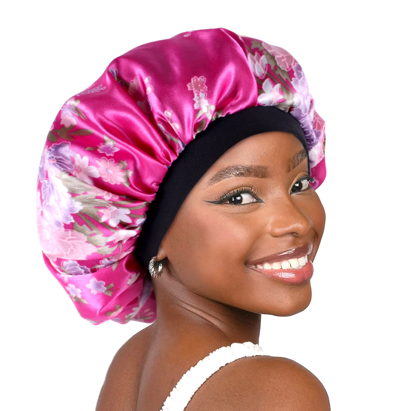 Hair Care China - Women Satin Bonnet Elastic Wide Band