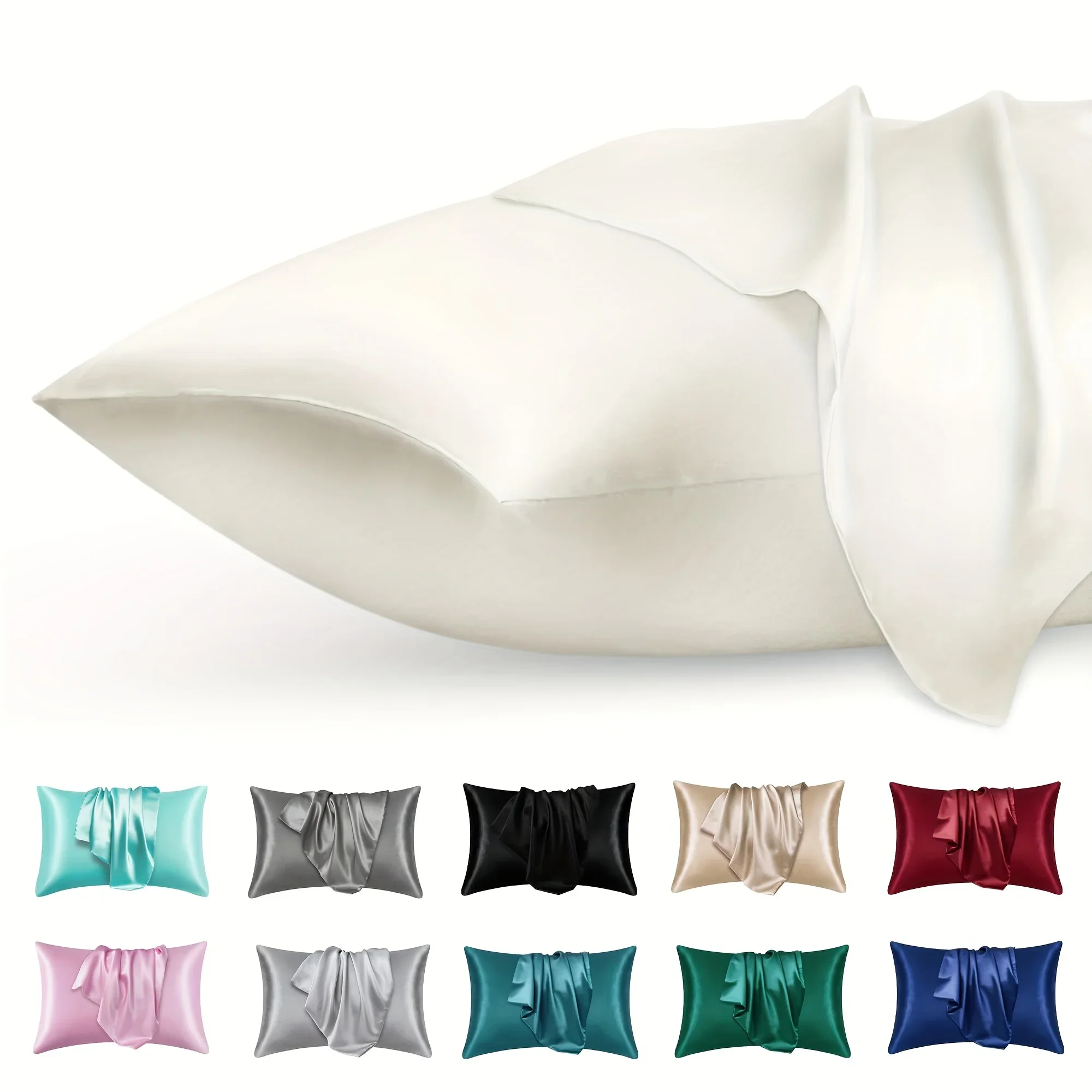 Satin Pillowcase Silk - 2pcs Luxury Satin Envelope Pillowcase Solid