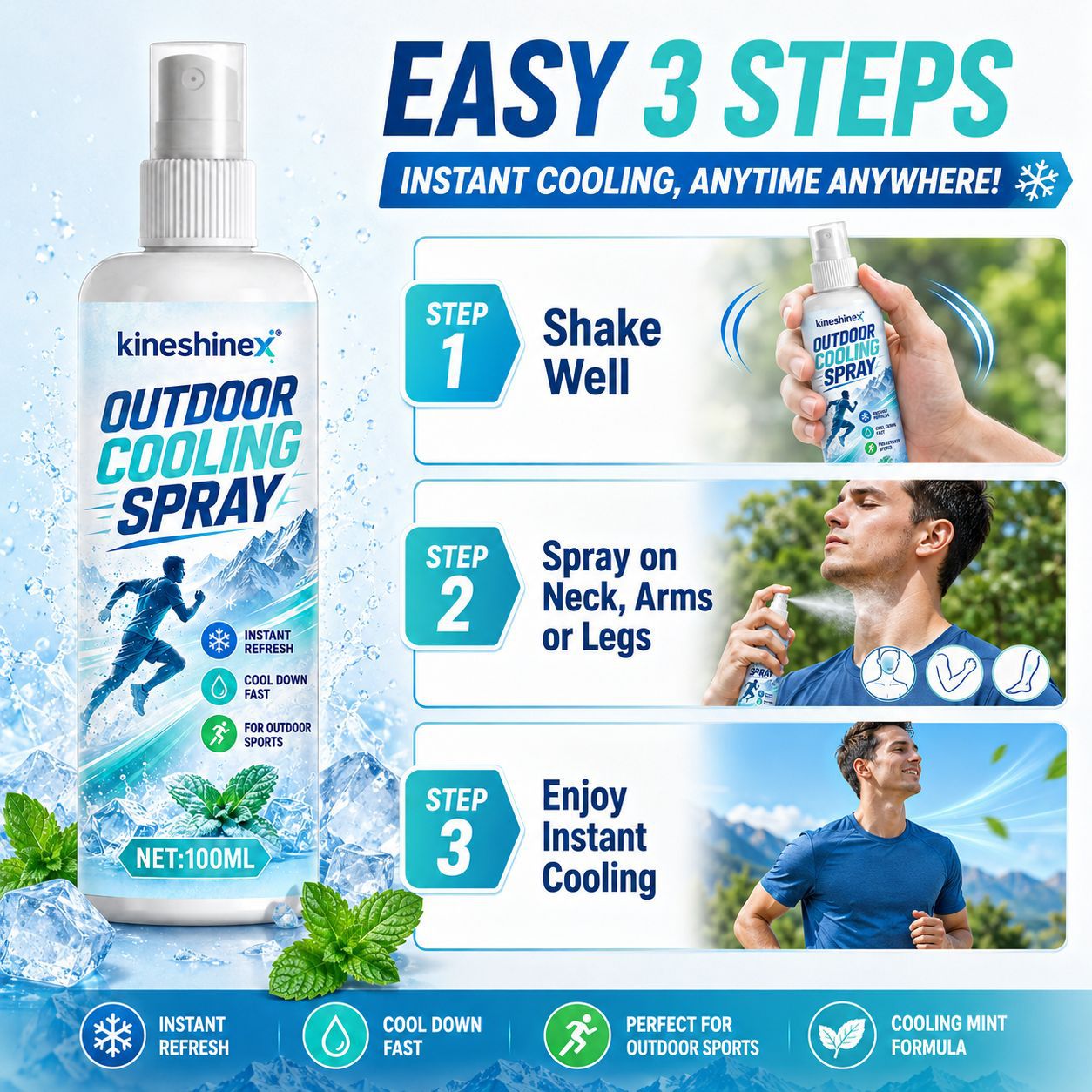 Outdoor Cooling Spray 100ml–In - đánh giá và giá Hair Care Spray