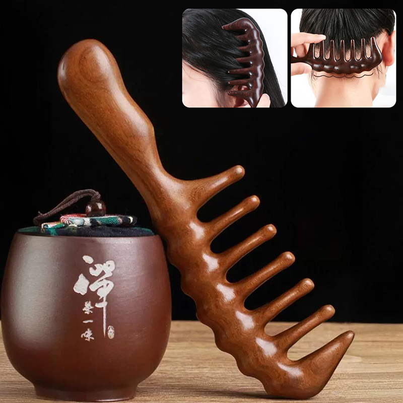 Natural Sandalwood Hair Combs  - đánh giá và giá Hair Care Long Hair