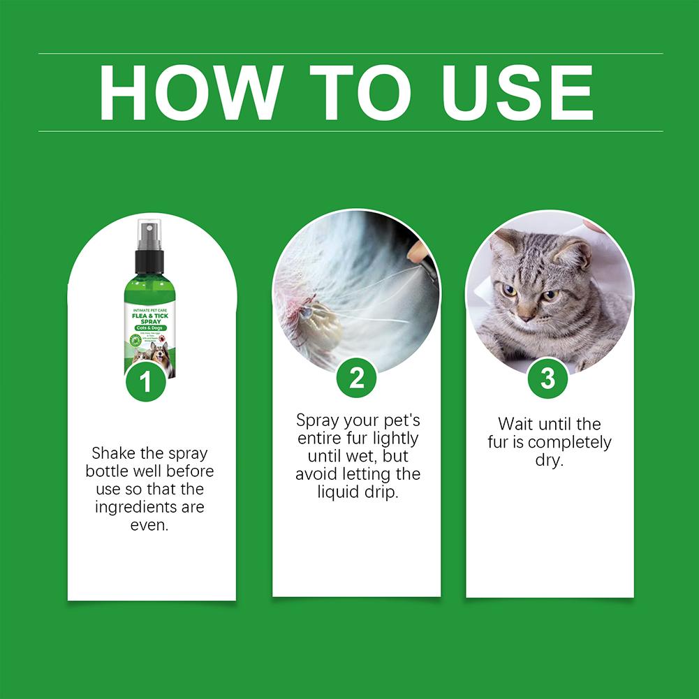 100ml Dog Cat Repel Fleas Mite - đánh giá và giá Hair Care Daily