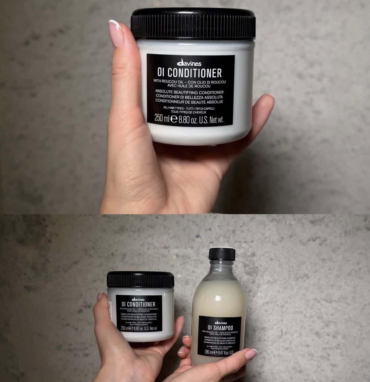 Davines OI Hair Shampoo Condit - đánh giá và giá Hair Care Tonic