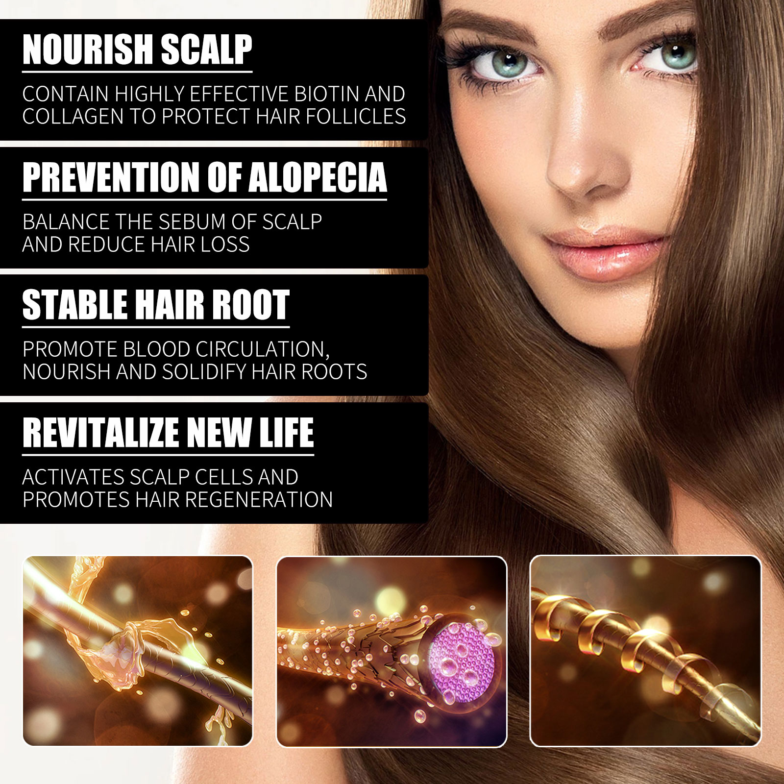 Biotin Hair Oil Collagen Scalp - đánh giá và giá Hair Care Ginseng