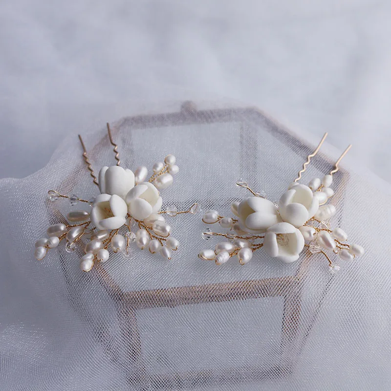 Natural pearl ceramic flowers  - đánh giá và giá Hair Care Zinc
