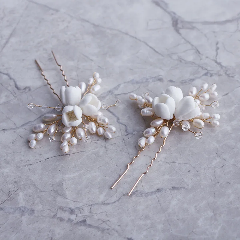Natural pearl ceramic flowers  - đánh giá và giá Hair Care Zinc