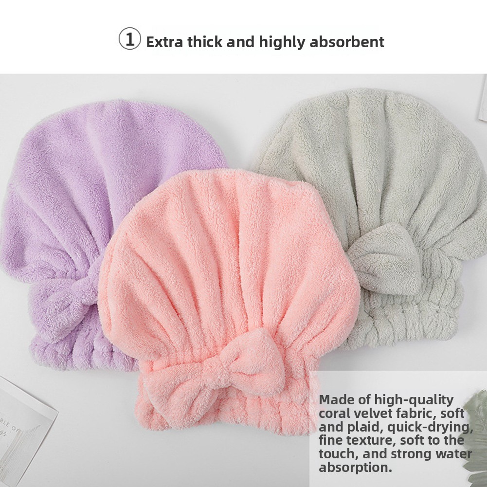 Bow-Knot Shower Cap Super Abso - đánh giá và giá Hair Care Long Hair