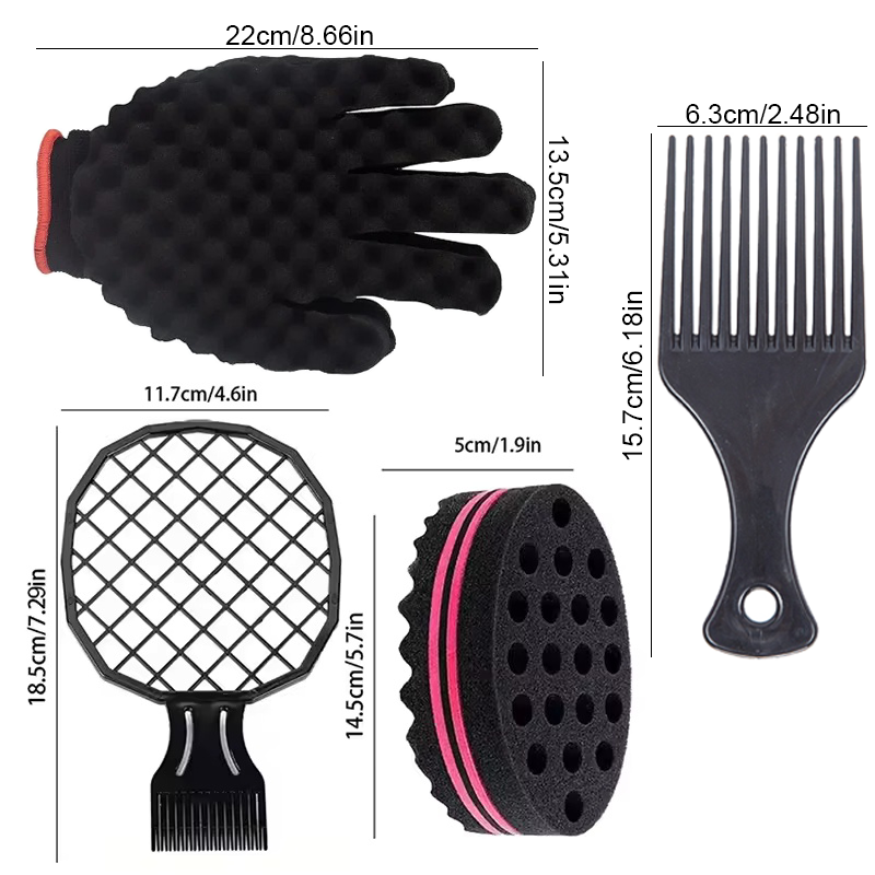 4pcs Hair Styling Set Curl Spo - đánh giá và giá Twist Sponge Coil